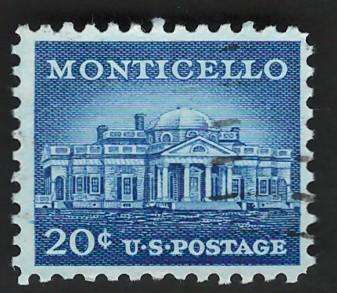 USA 1954-68 Liberty Issue: Monticello. Scott #1047. Price R4