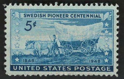 USA 1948 Swedish Pioneer Moving West Scott #958 (Unused).