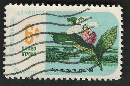 USA 1969 Botanical Congress, Seattle: Ladys-slipper (Northeast). Scott #1377