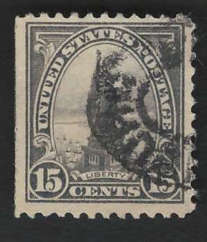 USA 1922/25  (P11) Scott #566 15c Gray. Price R11