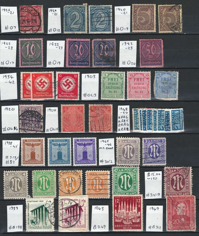 Germany Official, Postal Tax, Franchise, Semi-postal, Wurttemberg