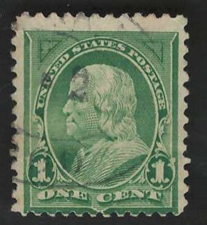 USA-Scott 1897-1903 #279 1c Yellow Green. Price R8