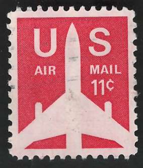 USA Scott Air Post 1971-73 Jet Airliner Silhouette. #C78 11c . Price R2