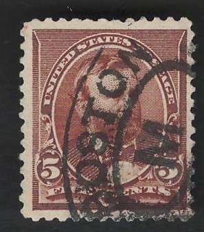 USA-Scott #223 1890/93 5c Orange Brown. Price R13 (cv R97)