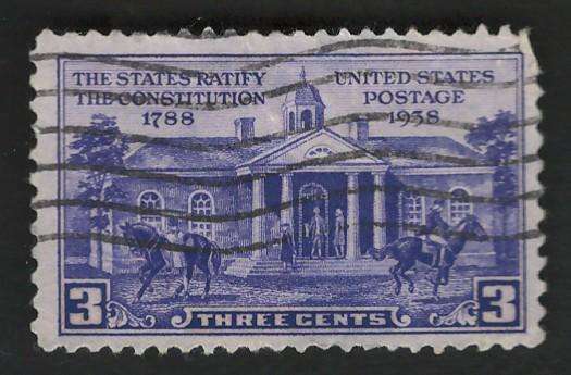 USA 1938 Old Court House Scott #835 3c. Price R2