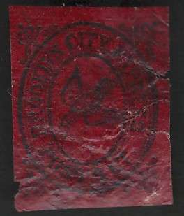 USA Scott Local Stamps  New York 1855-64 #28L3 2c on Crimson paper. Price R90 (cv R1,170)