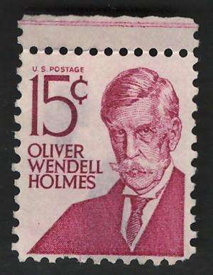 USA 1965-78 Prominent Americans: Oliver Wendell Holmes(MOGH). Scott #1288 (P11x10½)