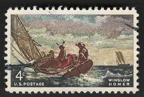 USA 1962 Painter Winslow Homer Breezing Up. Scott #1207