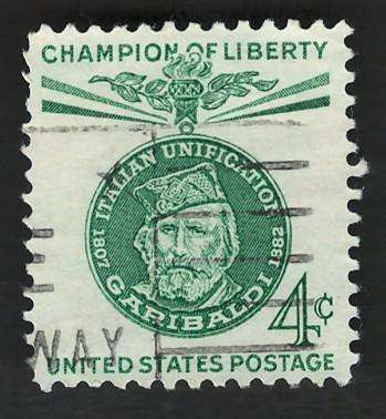 USA 1960 Champion of Liberty: Italian Freedom Fighter: Giuseppe Garibaldi. Scott #1168