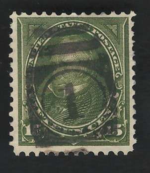 USA-Scott 1897/1903 #284 15c Dark Olive Green. Price R44 (cv R253)