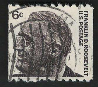 USA 1966-81 Prominent Americans (P10 Horiz.): Franklin D. Roosevelt. Scott #1298