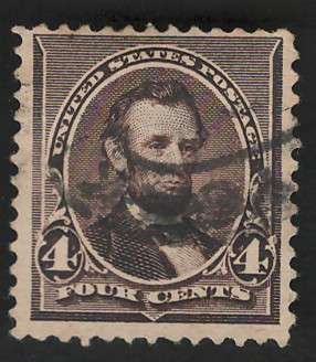 USA-Scott #222 1890/93 4c Brown. Price R13 (cv R97)