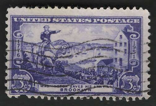 USA 1951 Gen. George Washington Evacuating Army. Scott #1003