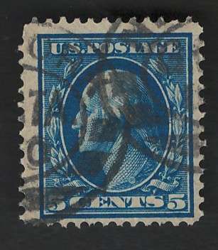 USA-Scott 1908/09 P12 #335 5c Dark Blue. Price R13