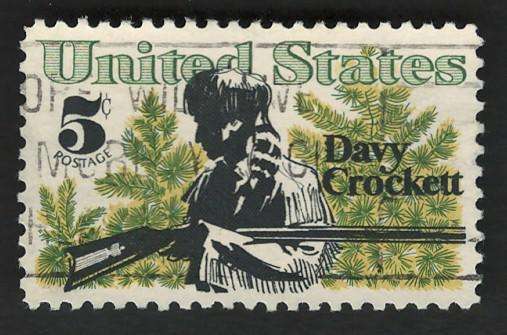 USA 1967 American Folklore: Davy Crockett & Scrub Pines. Scott #1330