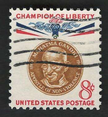 USA 1961 Champion Of Liberty: Indias Struggle: Mahatma Gandhi. Scott #1175