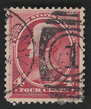 USA Scott 1888 #215 4c Pale Rose. Price R58 (cv R546)
