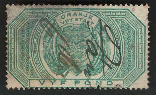 Orange Free State Fiscal Stamp SG #F15.  Price R25