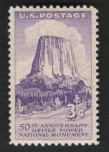 USA 1956 Devils Tower (MNH). Scott #1084