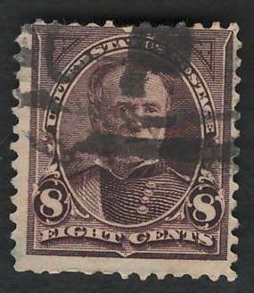USA-Scott 1894 Unwmk #257 8c Violet Brown  used. Price R39 (cv R448)
