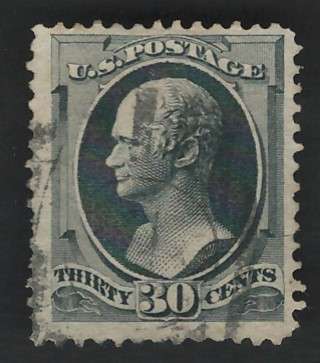 USA-Scott #154-1870/71-30c-Black used. Price R525 (cv R5,850)