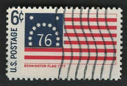 USA 1968 Historic Flags: Bennington 1777. Scott #1348
