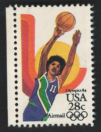 USA Scott Air Post 1983 Summer Olympics: Womans Basket Ball Scott #C103 28c (MNH). Price R8