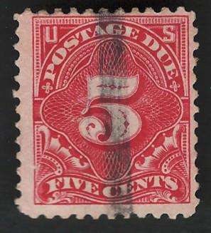 USA Scott 1917 Post Due (#J64) P11 UnWmk 5c (Inverted Dallas Texas pre-cancel) Carmine Rose