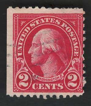 USA-1922/25  (P11) Scott #554 2c Carmine. Price R6