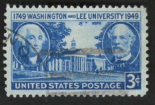 USA 1949 George Washington, Robert E. Lee and University Building. Scott #982