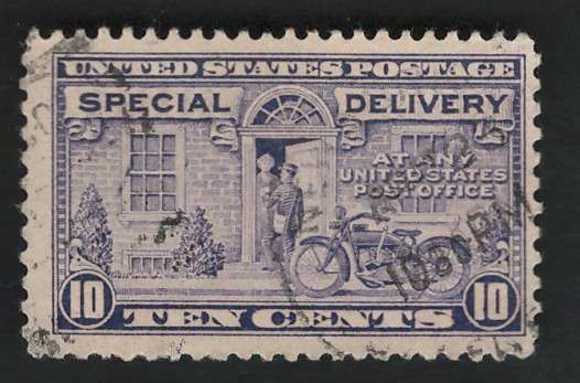 USA Scott Spec Deliv 1922 (#E12) 10c Gray Violet  Used