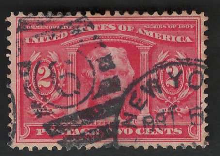 USA-Scott 1904 Louis. Purch: Jefferson #324 2c Carmine. Price R9