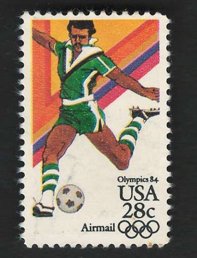 USA Scott Air Post 1983 Summer Olympics: Soccer Scott #C104 28c (MNH). Price R8