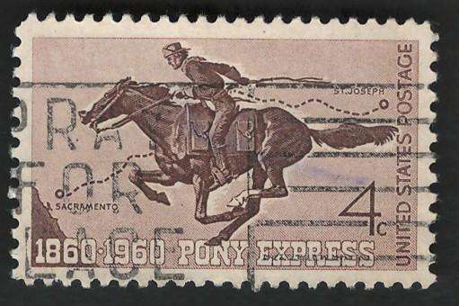 USA 1960 Pony Express Centennial: Rider. Scott #1154