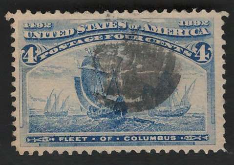 USA Scott Columbian Expo 1893 #233 4c Ultramarine. Price R20 (cv R175)