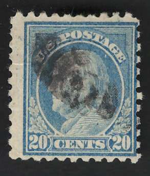 USA-Scott 1916/17  (P10) #476 20c Light Ultramarine. Price R70 (cv R390)