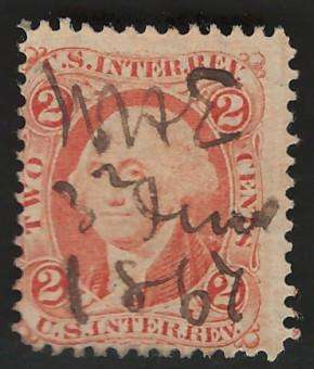 USA Scott Revenue-General 1862/71 #R15c 2c Int. Rev