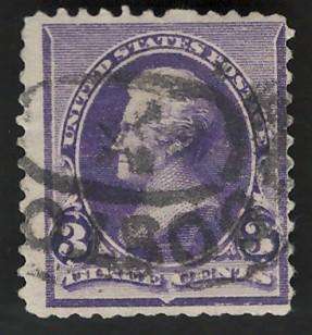 USA-Scott #221 1890/93 3c Dark Purple