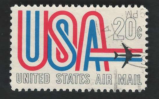 USA Scott Air Post 1968 USA and Jet. #C75 20c
