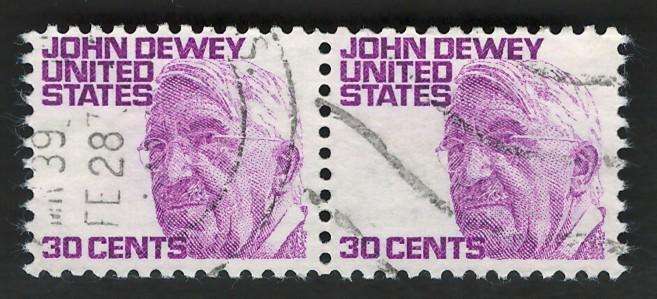 USA 1965-78 Prominent Americans: John Dewey (Pair). Scott #1291