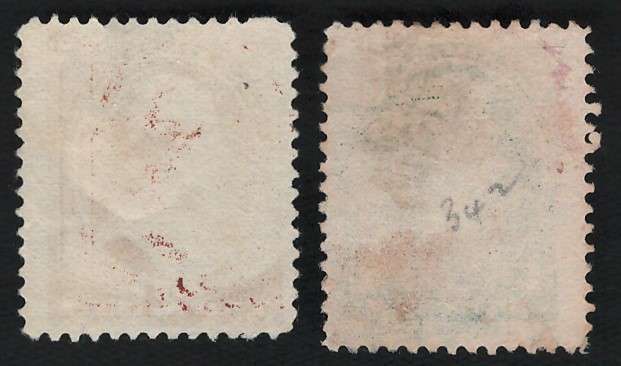 USA Scott #210 & #211 1883 2c Brown & 4c Blue Green used. Price R55 (cv R546)