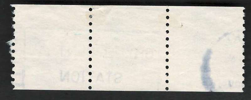 USA 1962-66 Coil Stamps (P10 Vert): George Washington (Strip of 3). Scott #1229