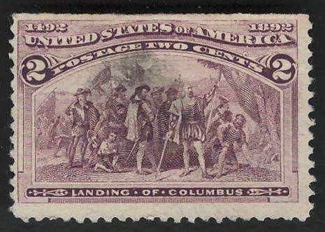 USA Scott Columbian Expo 1893 #231 2c Gray Violet