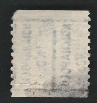 USA 1923/29  (P10 Vert.) Scott #600 3c Violet (Vertical Indianapolis pre-cancel). Price R7