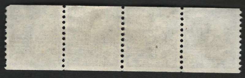 USA 1939 Rotary Coil (P10 Vert) Scott #842 3c (Strip of 4).