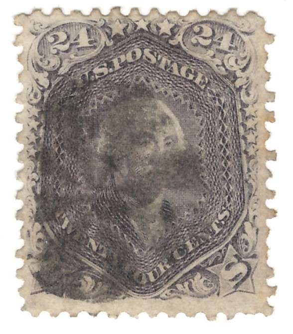 USA-Scott #78 1861/62 24c Dark Lilac (scarce shade). Price R550 (cv R5,080)