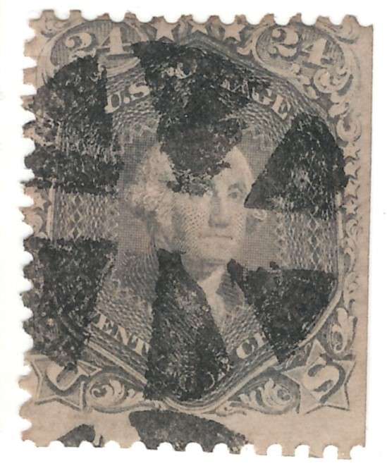 USA Scott #78b 1861/66 24c Gray. Price R500 (cv: R5,362)
