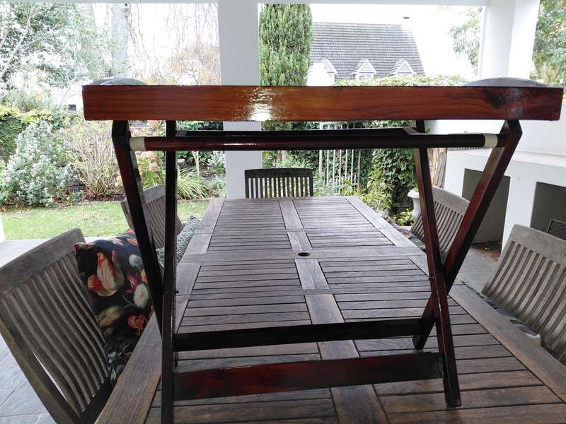 Pine tray and stand - stained and varnished