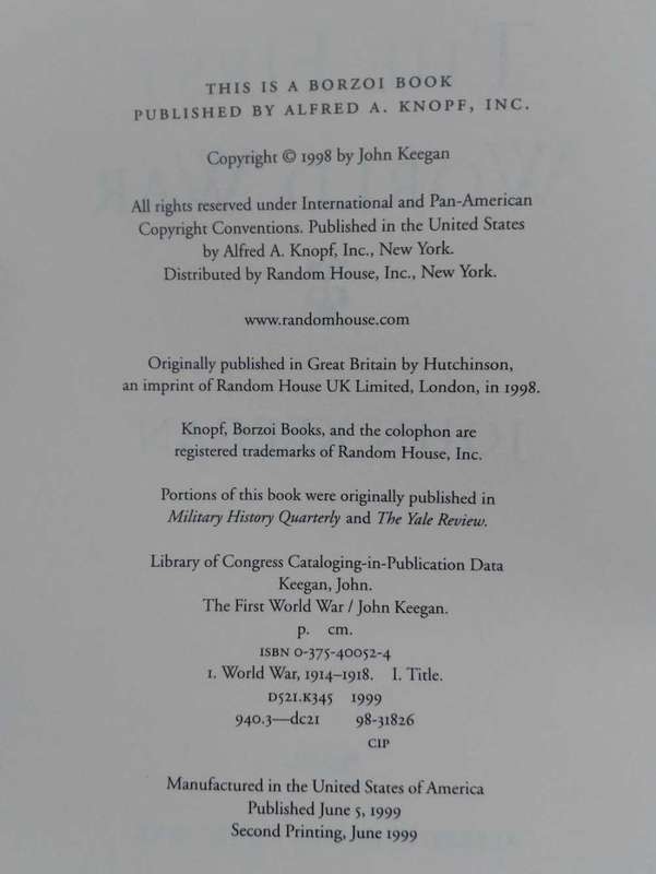 The First World War by John Keegan