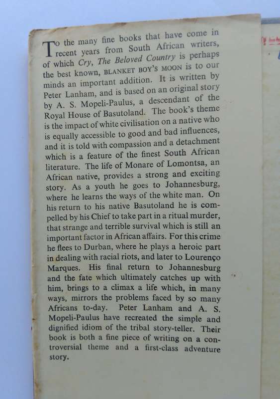 Blanket Boy's Moon by Peter Lanham based on an original story by A.S. Mopeli-Paulus